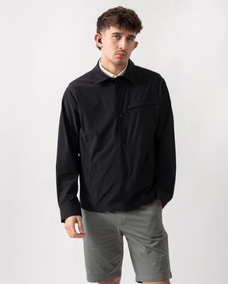 A|X Armani Exchange Mens Long Sleeve Jacket in Black Nylon - Size X-Large