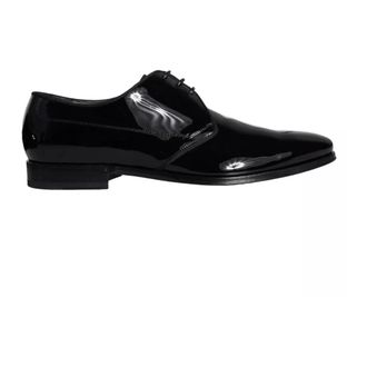 Dolce & Gabbana Zwarte Kalbslederen Derby Heren Dresschoenen - Heren - Nette schoenen - Zwart - 39 EU - Leer - Schoenen