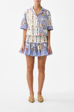 Camilla Short Shirred Skirt in The Pottery Parlour at Nordstrom, Size Xx-Large Au