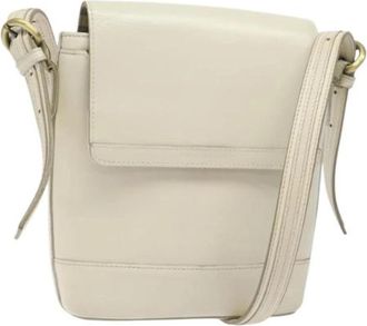 Burberry Tweedehands leren schoudertassen - Dames - Vintage Schoudertas - Beige - ONE Size - Leer - Vintage