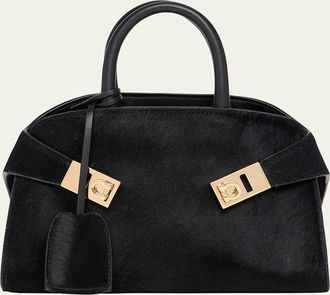 Ferragamo Mini Hug Horsehair Top-Handle Bag