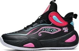 Generic Mens Basketball Shoes are Breathable Anti Slip Wear-Resistant Outdoor Sports Training Boots Walking Shoes(Black,8.5 UK)