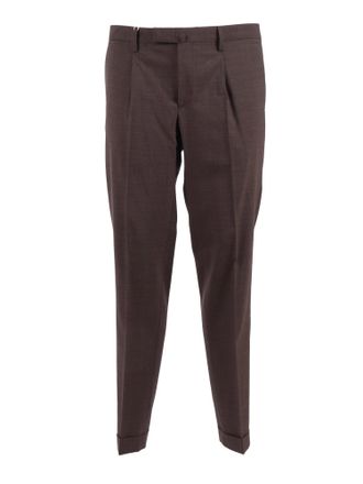 BRIGLIA 1949 Slim Fit Flat Front Straight-Leg Pants