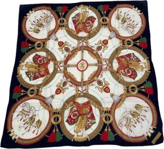 Celine Pre-owned Scarves, female, Multicolor, Size: ONE SIZE Pre-owned Vintage Silk Scarf