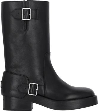 Courr&egrave;ges Americana Harness Leren Laarzen - Dames - Enkellaarsjes - Zwart - 39 EU - Leer - Schoenen