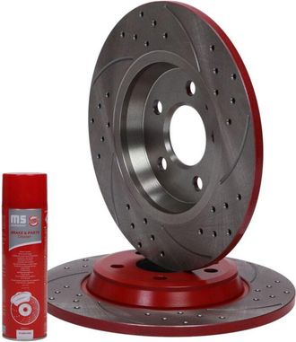 OEM Discos De Freno Traseros 24011201781set-ms 2 Piezas Sport-extrem