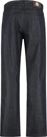 Moncler Mens Straight Leg Jeans With Five Pockets Denim Cotton Regular & Straight-Leg