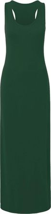 ZEE FASHION New Womens Plain Muscle Racer Back Sleeveless Bodycon Long Maxi Dress Plus Size 8-26 Bottle Green