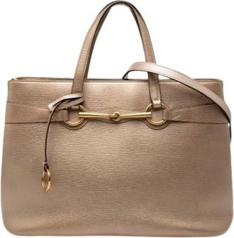 Gucci Pre-owned Handbags, female, Brown, Size: ONE SIZE Pre-owned The Bright Bit Satchel