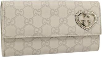 Gucci Pre-owned Long Wallet - Dames - Vintage Accessoires - Beige - ONE Size - Leer - Vintage