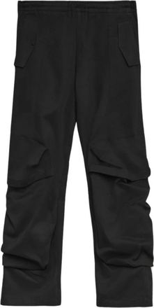 A Paper Kid Heren, Broeken, Zwart, Maat: L Wol