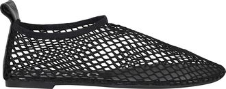 Senso Cordelia Ebony Mesh Round-Toe Flat Ballerina Flats