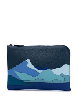 Herm&egrave;s 2019 Togo Swift Endless Road clutch - Blauw
