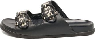 Ferragamo Sandali con dettaglio Gancini - Nero