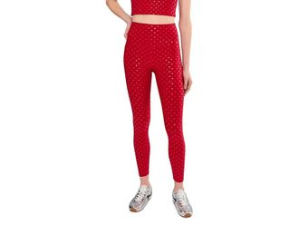 Beyond Yoga Softshine Caught In The Midi Leggings Womens Clothing Holly Red Ditsy Hearts : LG (US Womens 10-12), Polyester/Elastane