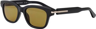 Alexander McQueen Unisex Sunglasses Am0497s Grey-Grey-Yellow Acetate Grey/grey/yellow