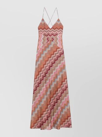 Missoni chevron printed v-neck sleeveless maxi dress