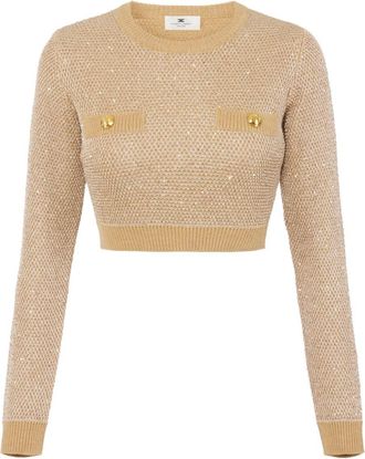Elisabetta Franchi Womens Sweaters Beige
