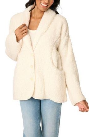 PJ Salvage High Pile Fleece Cardigan in Natural at Nordstrom Rack, Size X-Large