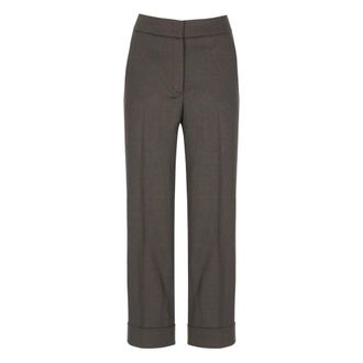 PESERICO Dames, Broeken, Bruin, Maat: XL Wol