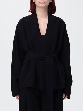 Alberta Ferretti Giacca corta a vestaglia in viscosa con scollo a V