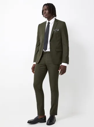 Soul of London Mens Minimalist colourful twill suit Slim fit