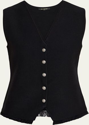 Kobi Halperin Anya Fringe-Hem Knit Vest