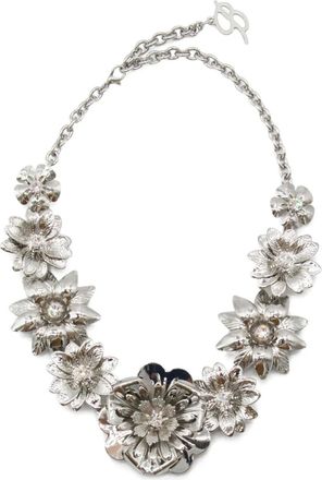 Blumarine Collana a catena con fiori - Argento