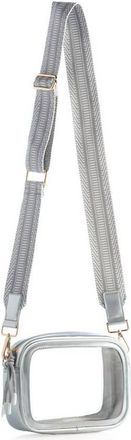 Shiraleah Womens Spectator Clear Crossbody Bag In Silver