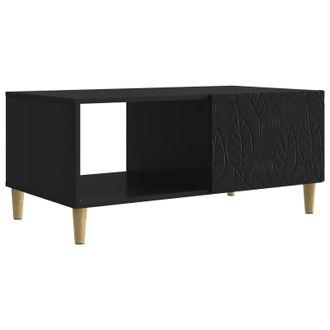 vidaXL Mesa De Centro Negro 90 X 50 X 40 Cm Madera De Ingenier&iacute;a Vidaxl