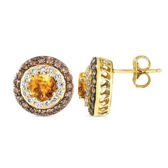 Le Vian Ladies Vivids Stud Earrings set in 14K Honey Gold TRSE 7CTY