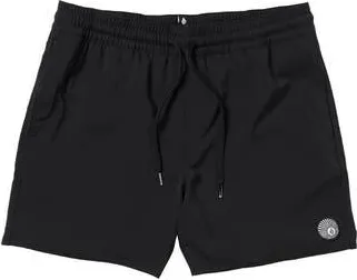 Volcom Lido Solid Swim Trunks in Black at Nordstrom Rack, Size Xx-Large