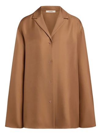 12 Storeez button-down silk shirt - women - Mulberry Silk - S - Brown