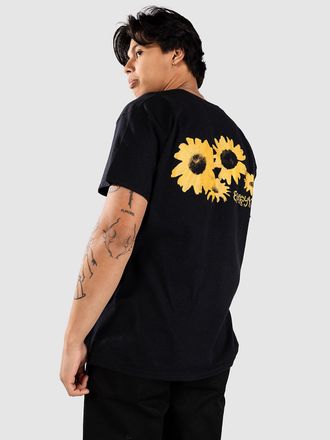 Empyre Grunge Flowers T-Shirt schwarz