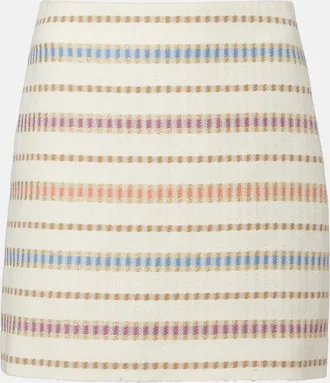 Veronica Beard Ohemia cotton and wool-blend miniskirt