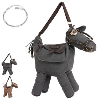 Generic Horse Purse for Women, Western Cowgirl Horse Crossbody Bag, Adjustable Strap Shoulder Purse for Valentines Day Gift (Grey)