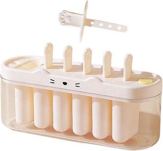OEM Molde Para Polos De Helado - Molde Para Tartas De Helado - Elaboraci&oacute;n De Postres - Seis Cavidades - 23 Cm - Beige