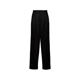 Givenchy Pantalones de Pierna Ancha con Pliegues Delanteros - Trousers - Hombre - Negro - XL