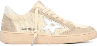 Golden Goose Beige Ball Star Crochet Fabric Sneakers