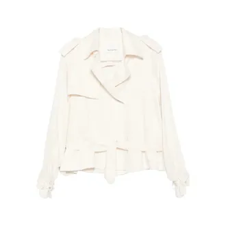 Frankie Shop Dames, Jassen, Beige, Maat: XS Viscose