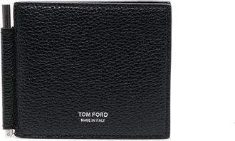 Tom Ford bi-fold leather cardholder - men - Calf Leather - One Size - Black