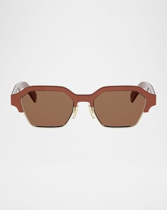 Celine Men & apos;s Acetate and Nylon Geometric Combi Sunglasses