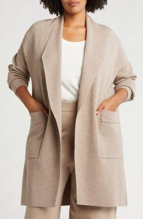 By Design Andrea Open Front Pocket Cardigan in Tapioca Heather at Nordstrom Rack, Size 3X