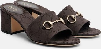 Gucci Horsebit GG Canvas mules