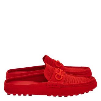 Ferragamo Decker Gancini Woven Drivers, Size 9 EE