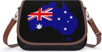 Generic Australia Flag Map Womens Crossbody Bag Fashion Shoulder Handbags Message Tote Bag with Adjustable Strap