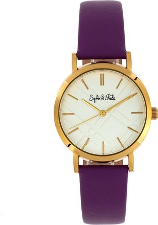 Sophie & Freda Budapest 36 mm Leather Strap Watch