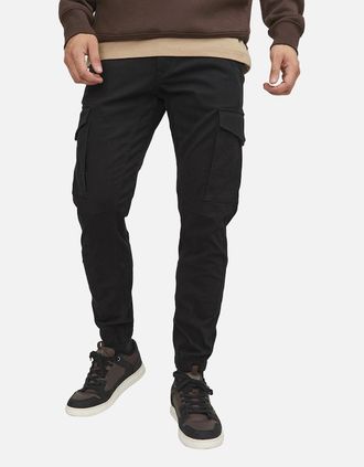 Jack & Jones Mens Jack & Jones Mens Paul Flake Slim Fit Cargos - Black - Size: 34 s