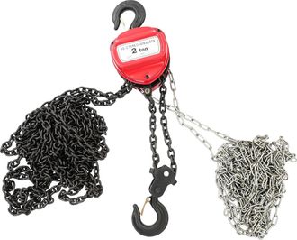 OEM Polipasto Manual De Cadena, Capacidad De 2 Toneladas, Altura De Elevaci&oacute;n De 6 Metros, Color Rojo