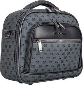 Infinity Leather Grijze cosmetische reistas